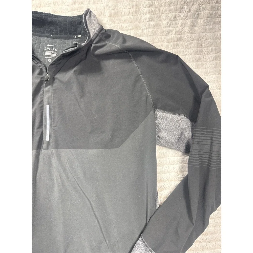 Nike Running Dri-FIT Women's Quarter Zip Pullover Black Reflective Large Thermal
